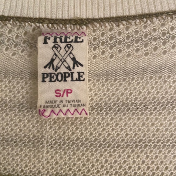 Free People long sleeved striped open knit top S - Picture 2 of 2